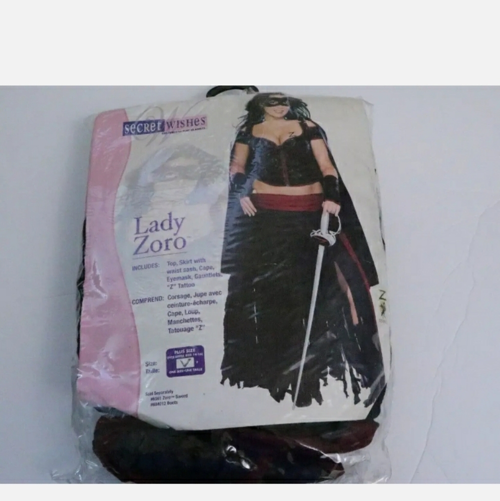 Lady Zorro XL 14-16 Secret Wishes Halloween Costume